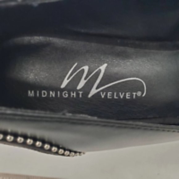 Midnight Velvet Womens Classic Pump Black Pointed Toe Slip‎ On Stilettos 7.5 M - Picture 8 of 10